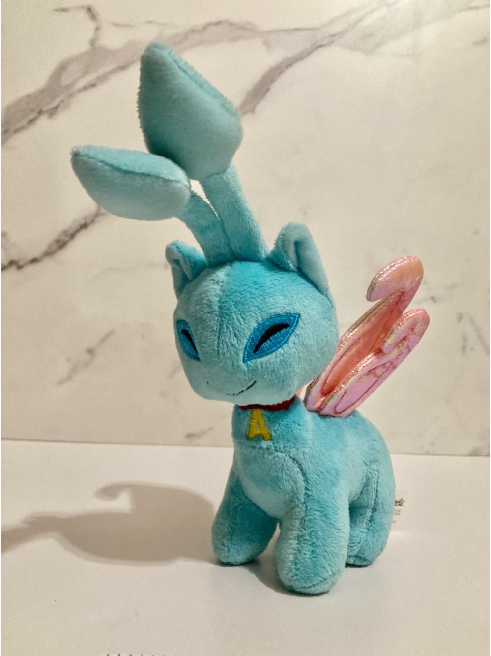 2008 Neopets blue faerie Aisha plush with shiny pink wings